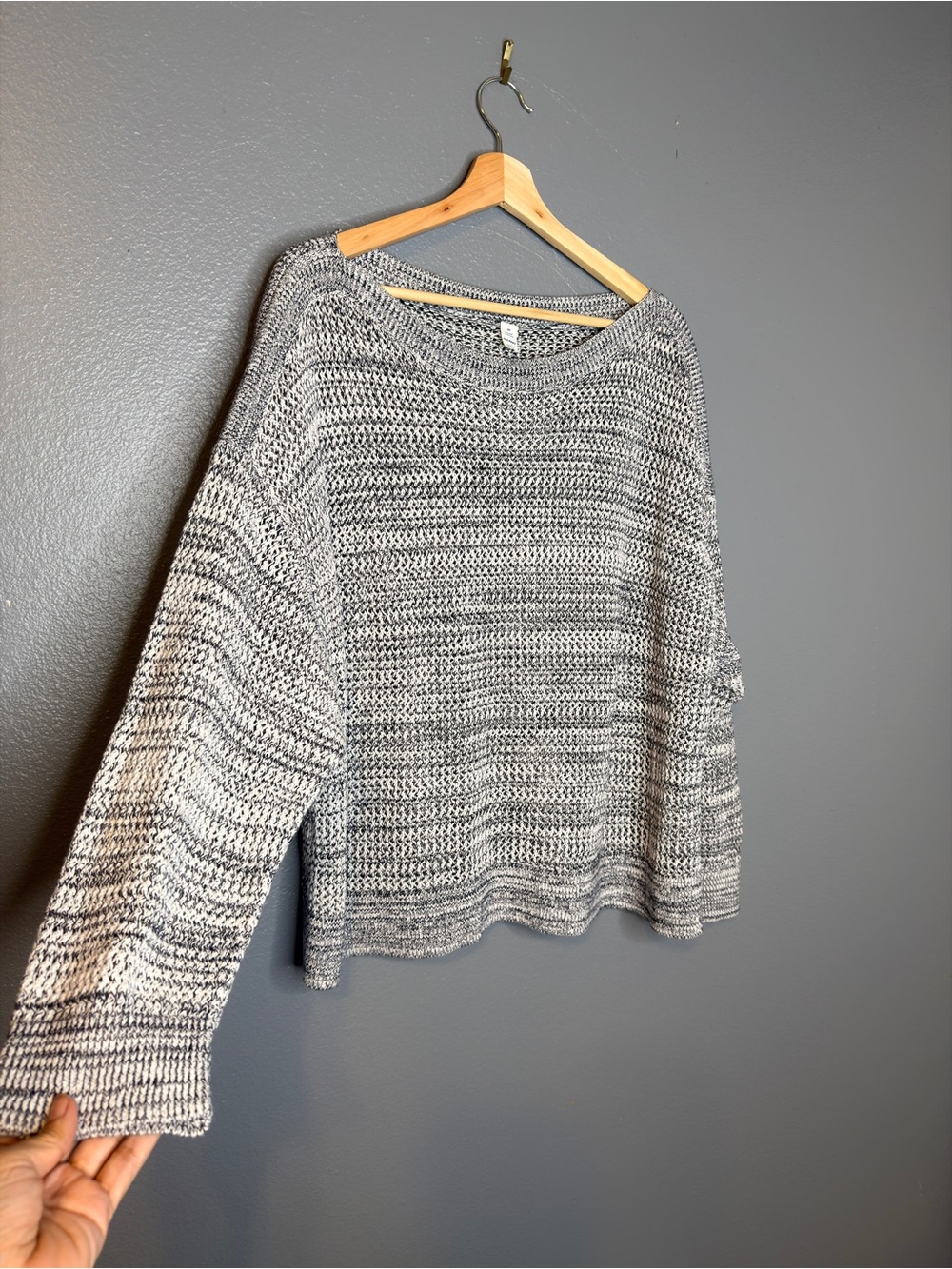 Old Navy Cotton Gray Marled Scoopneck Sweater 2x NWT